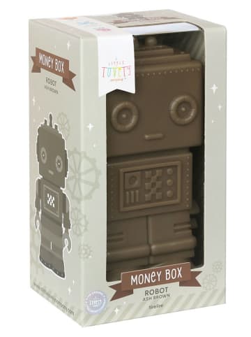 a little lovely company Skarbonka "Robot" w kolorze szarym - wys. 15 cm