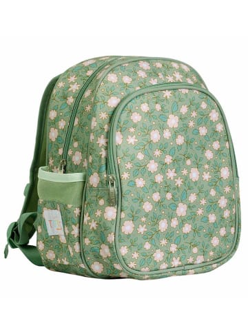 a little lovely company Kinderrucksack "Blossoms" in Grün - (B)27 x (H)32 x (T)19 cm