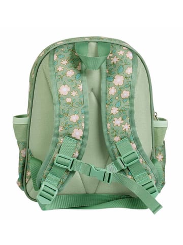 a little lovely company Kinderrugzak "Blossoms" groen - (B)27 x (H)32 x (D)19 cm