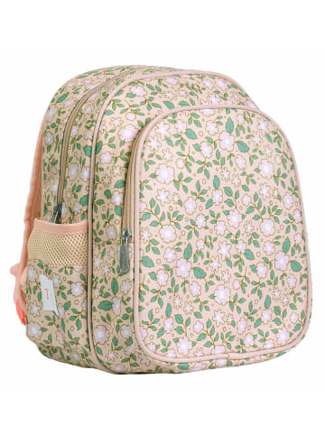 a little lovely company Kinderrucksack "Blossoms" in Rosa/ Grün - (B)27 x (H)32 x (T)19 cm