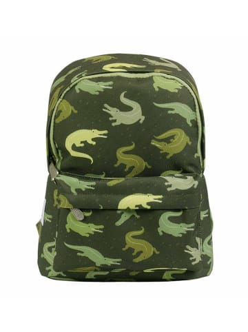 a little lovely company Kinderrugzak "Crocodiles" groen - (B)25,5 x (H)30 x (D)10 cm