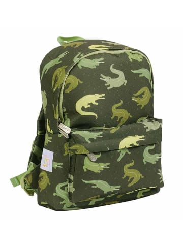 a little lovely company Kinderrucksack "Crocodiles" in Grün - (B)25,5 x (H)30 x (T)10 cm
