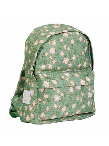 a little lovely company Kinderrucksack "Blossoms" in Grün - (B)25,5 x (H)30 x (T)10 cm