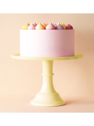 a little lovely company Taartplateau geel - (H)20 x Ø 30 cm