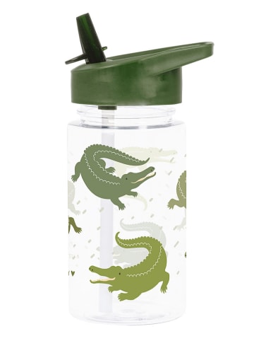 a little lovely company Bidon "Crocodiles" w kolorze zielonym - 450 ml