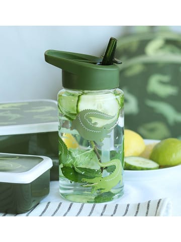 a little lovely company Drinkfles "Crocodiles" groen - 450 ml