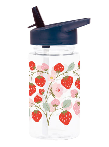 a little lovely company Bidon "Strawberries" w kolorze granatowym - 450 ml