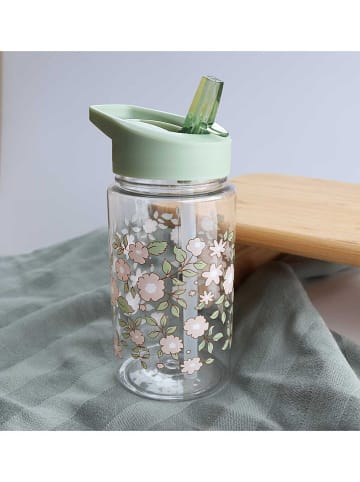 a little lovely company Drinkfles "Blossoms" groen - 450 ml