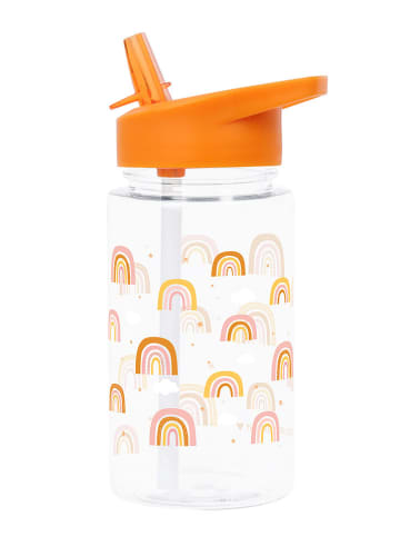 a little lovely company Bidon "Rainbows" w kolorze pomarańczowym - 450 ml