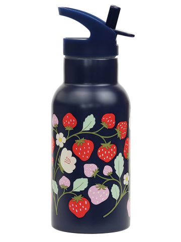 a little lovely company Trinkflasche "Strawberries" in Dunkelblau - 350 ml