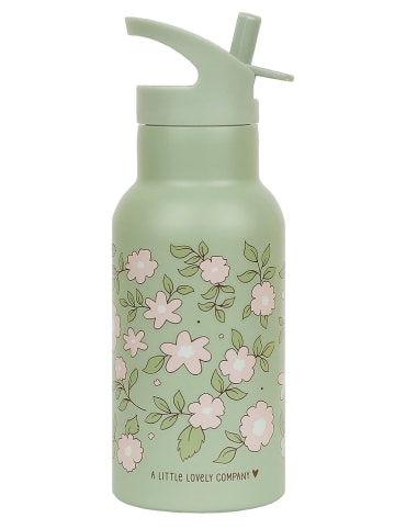 a little lovely company Bidon "Blossoms" w kolorze zielonym - 350 ml