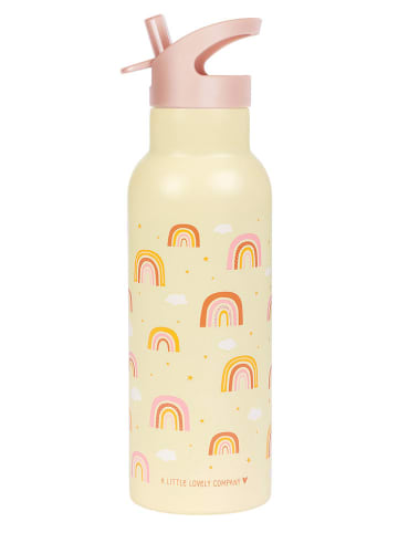 a little lovely company Drinkfles "Rainbows" geel - 500 ml