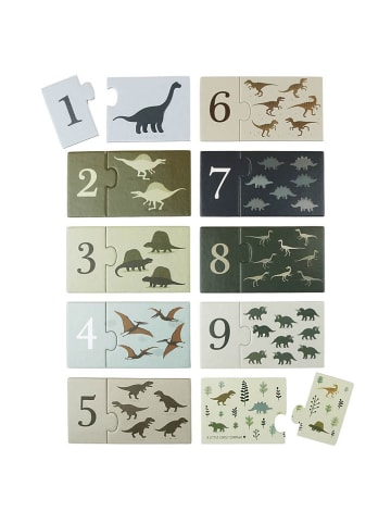 a little lovely company Puzzle "Dinosaurs" z cyframi - 2+