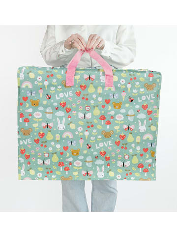 a little lovely company Torba "Joy" w kolorze zielonym do przechowywania - 58 x 45 x 28 cm