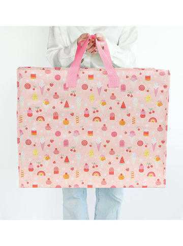 a little lovely company Aufbewahrungstasche "Ice-cream" in Rosa - (B)58 x (H)45 x (T)28 cm