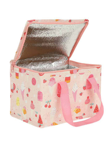 a little lovely company Isolier-Lunchtasche "Ice-cream" in Creme/ Rosa - (B)23 x (H)23 x (T)16 cm