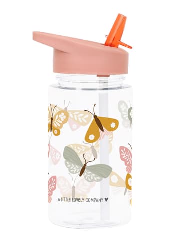a little lovely company Drinkfles "Butterflies" lichtroze - 450 ml