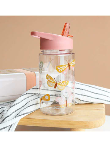 a little lovely company Drinkfles "Butterflies" lichtroze - 450 ml