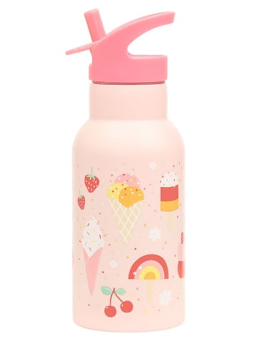 a little lovely company Drinkfles "Ice-cream" lichtroze - 350 ml