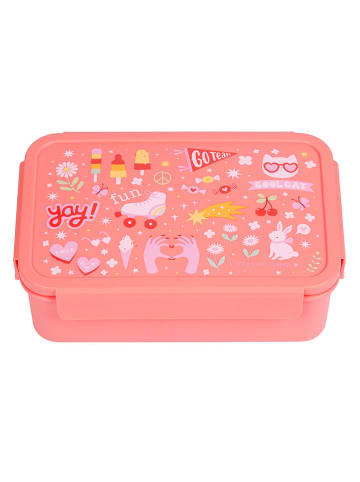 a little lovely company Lunchbox "Fun" roze - (B)22 x (H)14,5 x (D)7 cm