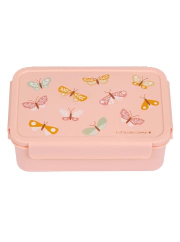 a little lovely company Lunchbox "Butterflies" lichtroze - (B)22 x (H)14,5 x (D)7 cm