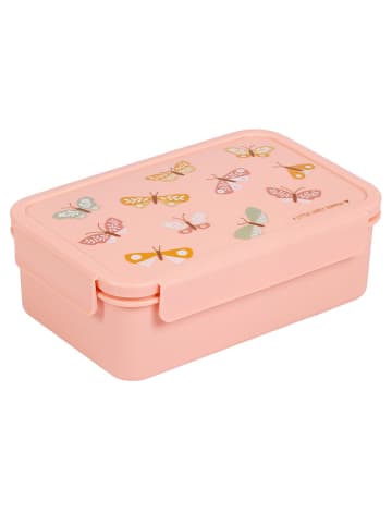 a little lovely company Lunchbox "Butterflies" in Rosa - (B)22 x (H)14,5 x (T)7 cm