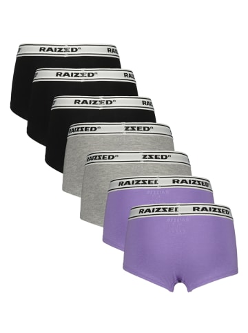 RAIZZED® 7-delige set: hipsters "Nora" paars/grijs/zwart
