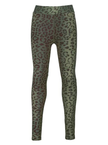 RAIZZED® Legginsy "Philou" w kolorze zielono-brązowym