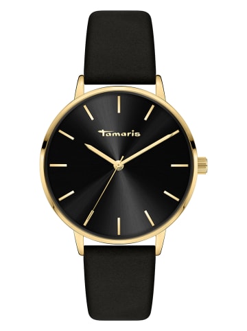 Tamaris Quarzuhr in Schwarz/ Gold