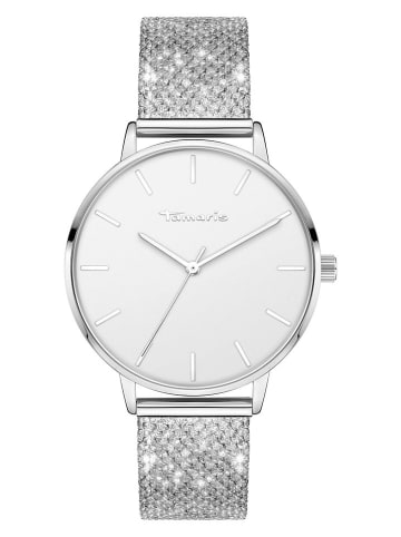 Tamaris Quarzuhr in Silber/ Weiß
