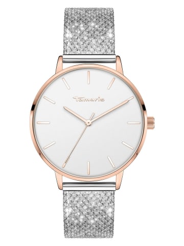 Tamaris Quarzuhr in Silber/ Roségold/ Weiß