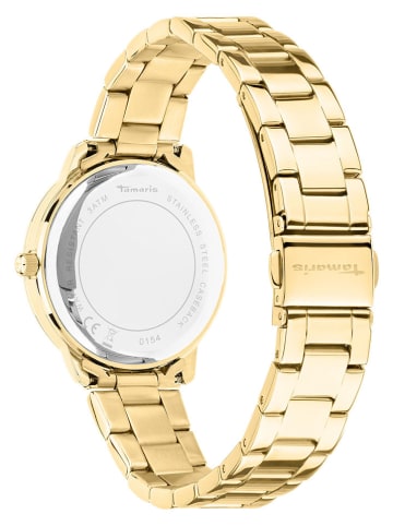 Tamaris Quarzuhr in Gold/ Weiß