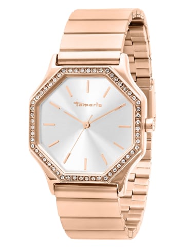 Tamaris Quarzuhr in Roségold/ Weiß
