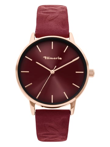 Tamaris Quarzuhr in Bordeaux/ Roségold