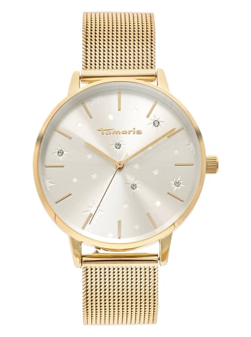 Tamaris Quarzuhr in Gold/ Weiß
