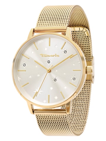 Tamaris Quarzuhr in Gold/ Weiß