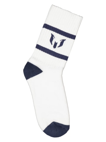 Messi Socken in Weiß/ Dunkelblau