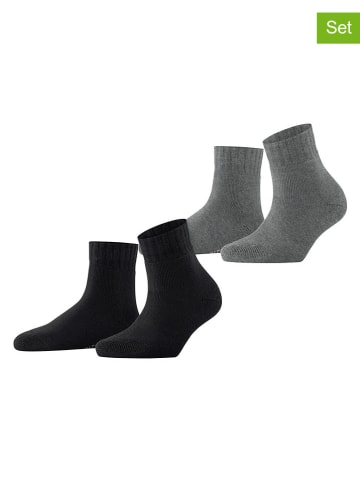 ESPRIT 2-delige set: sokken "Plush SSO" zwart/grijs