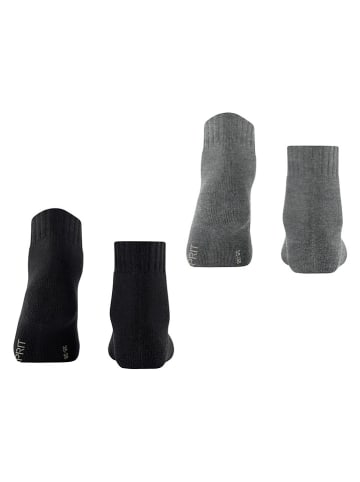 ESPRIT 2er-Set: Socken "Plush SSO" in Schwarz/ Grau