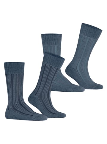 ESPRIT 2-delige set: sokken "Plush Rib" blauw
