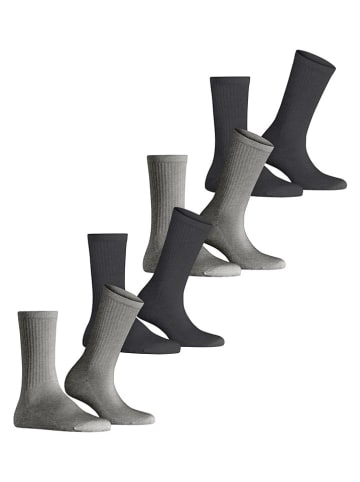 ESPRIT 4-delige set: tennissokken "Basic Tennis" antraciet/grijs