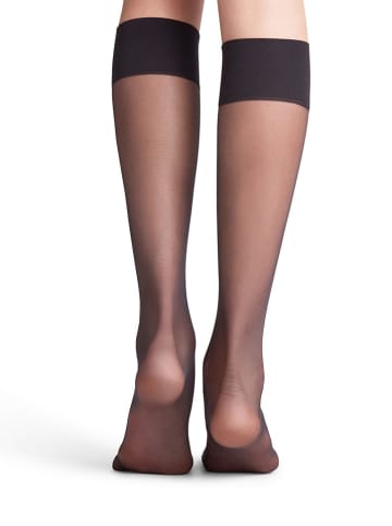 Falke Kniekousen "Pure Matt" zwart - 12 denier