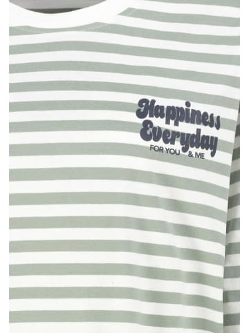 Sublevel Longsleeve in Grün/ Weiß