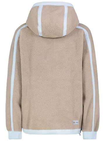 Sublevel Fleecejacke in Beige/ Hellblau