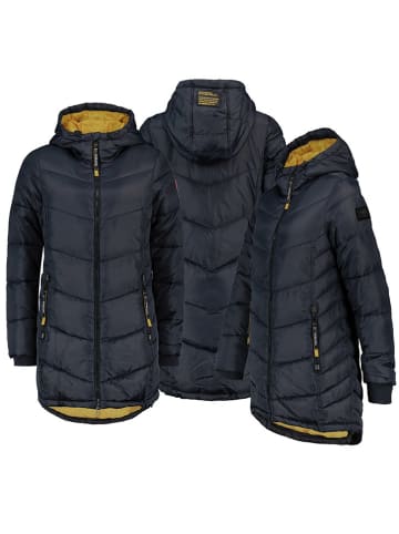 Sublevel Doorgestikte mantel donkerblauw