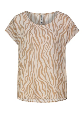 Sublevel Bluse in Camel/ Weiß