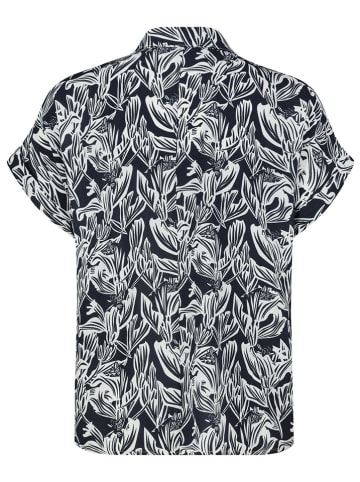 Sublevel Bluse in Dunkelblau/ Weiß