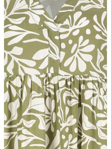 Sublevel Kleid in Oliv/ Weiß