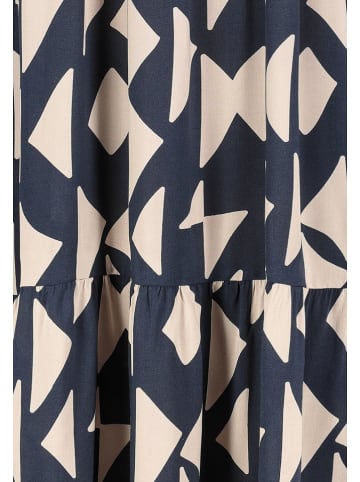 Sublevel Kleid in Dunkelblau/ Creme