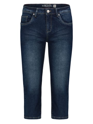 Sublevel Jeans-Caprihose in Dunkelblau